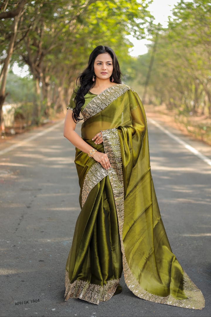 Burbury silk saree - AP Collections