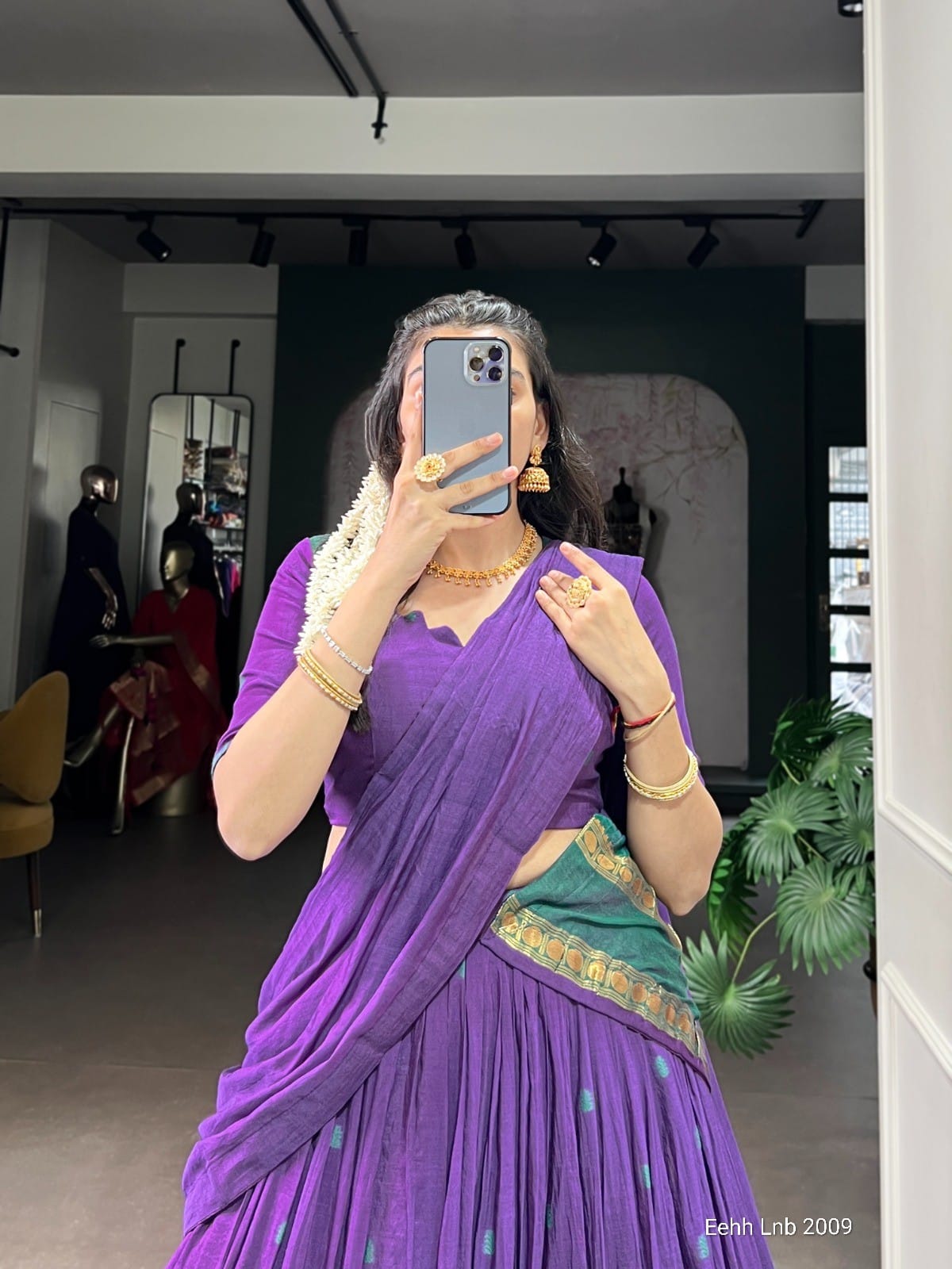 Chanderi half saree 02