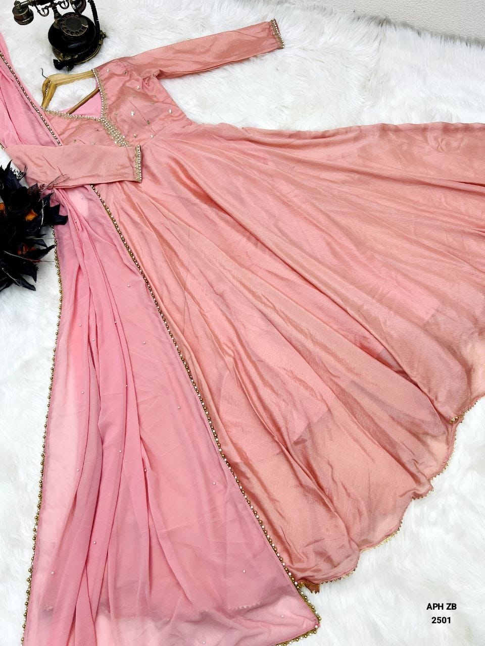 Tan Beautiful party gown