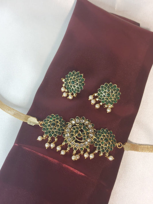 Dark Olive Green Choker set 02