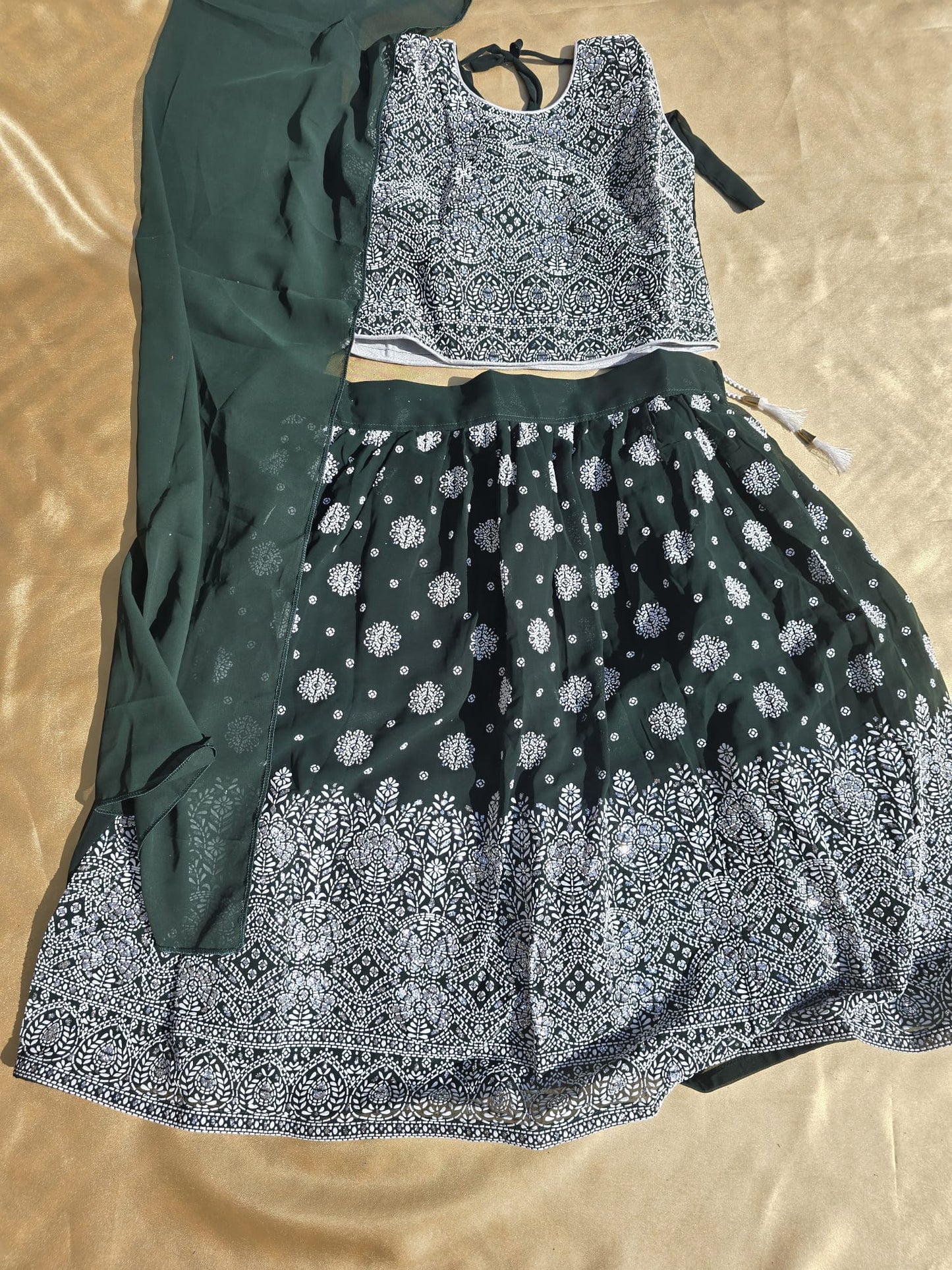 Dark Slate Gray Kids crop top 04