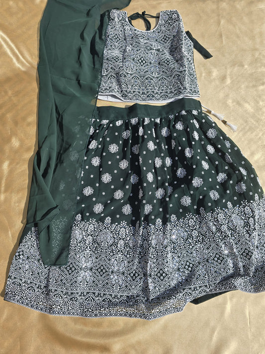 Dark Slate Gray Kids crop top 04