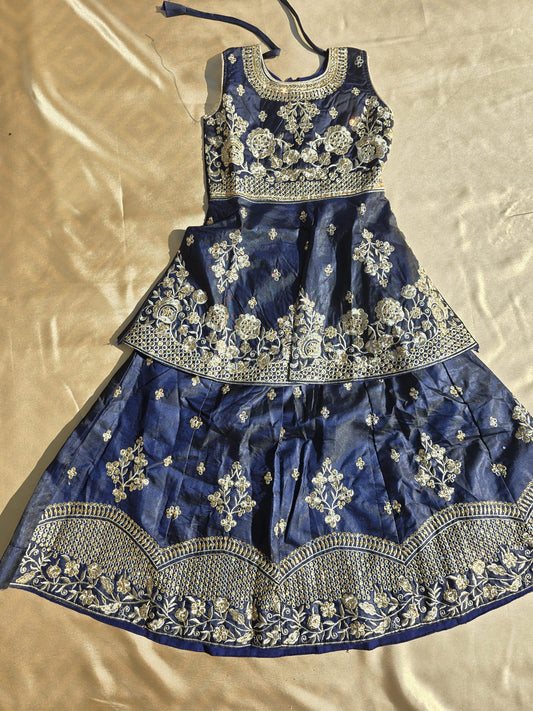 Rosy Brown Kids Lehenga 13