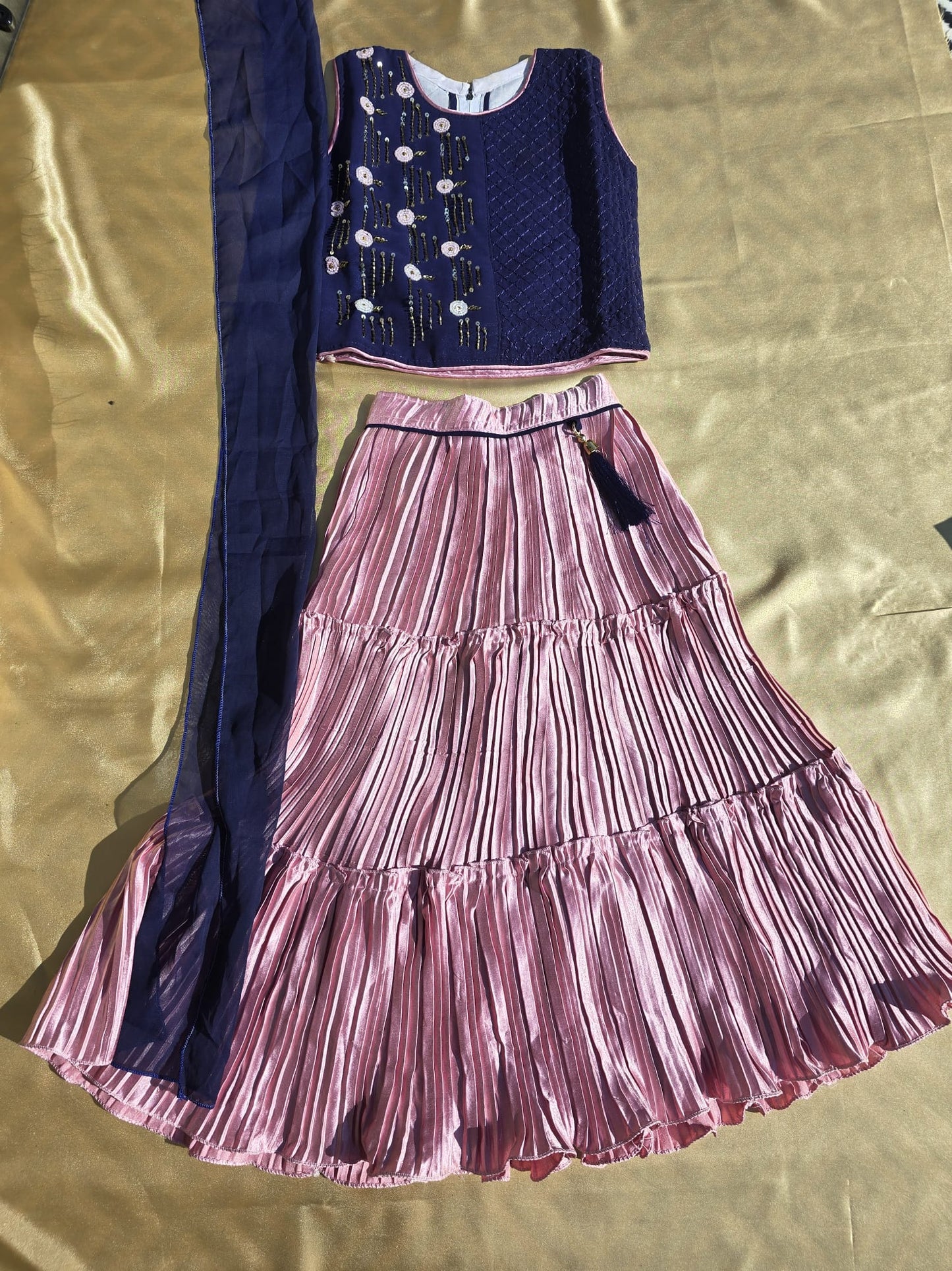 Rosy Brown Kids lehenga 14