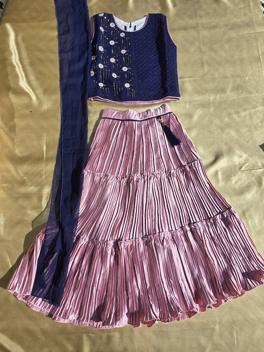 Rosy Brown Kids lehenga 14