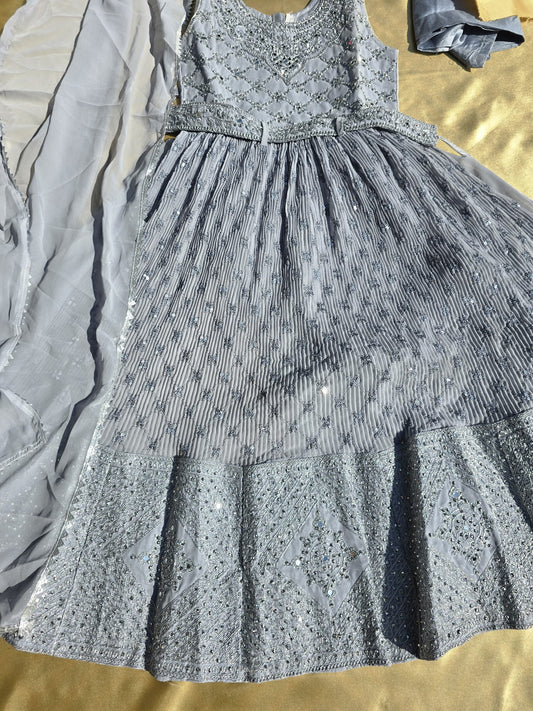 Dark Gray Kids salwar 17