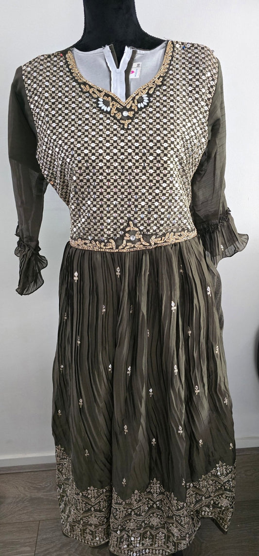 Dark Slate Gray Party gown 09