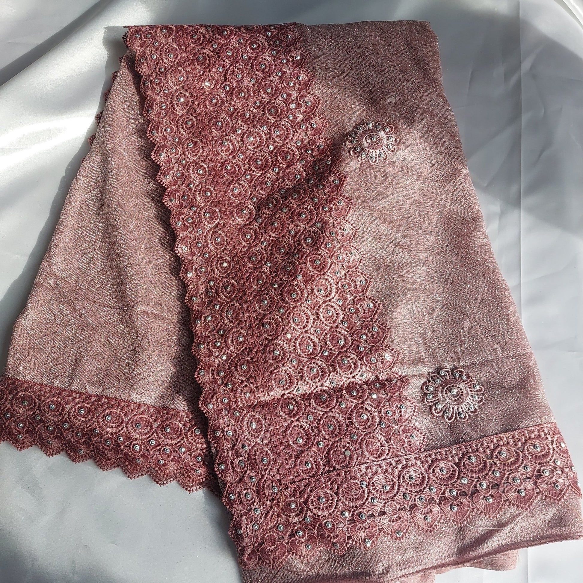 Rosy Brown Party saree