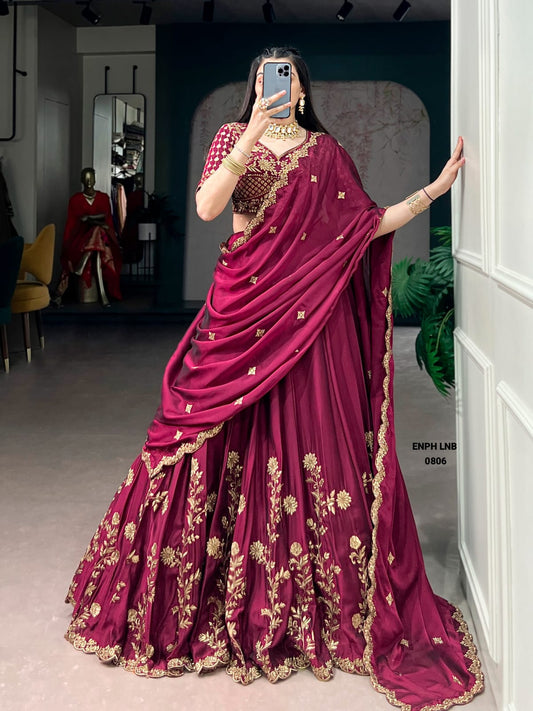 Rangoli silk lehenga
