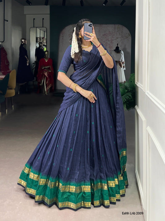 Chanderi half saree 04