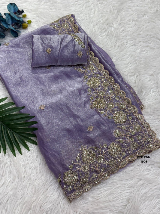 Dusty Lavender saree