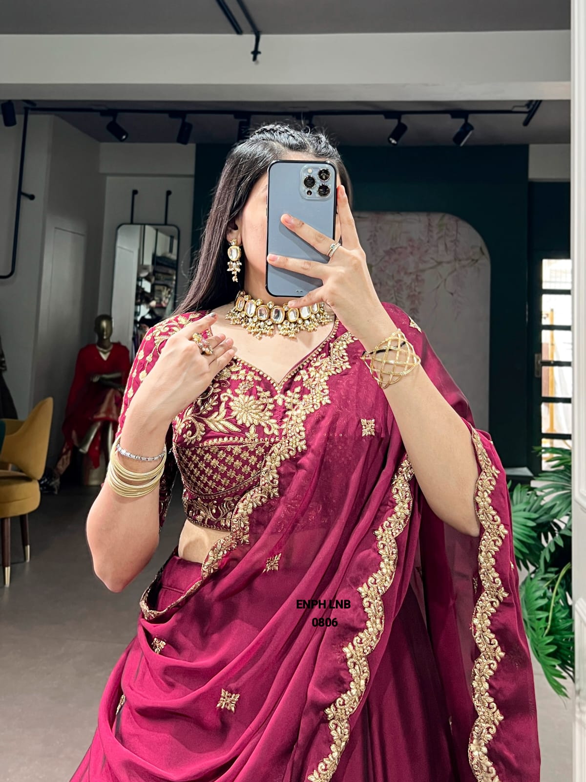 Rangoli silk lehenga