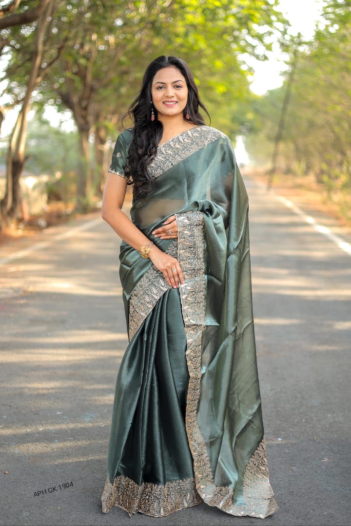 Burbury silk saree - AP Collections