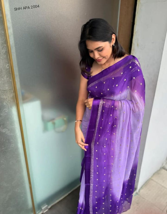 Lavender saree - AP Collections