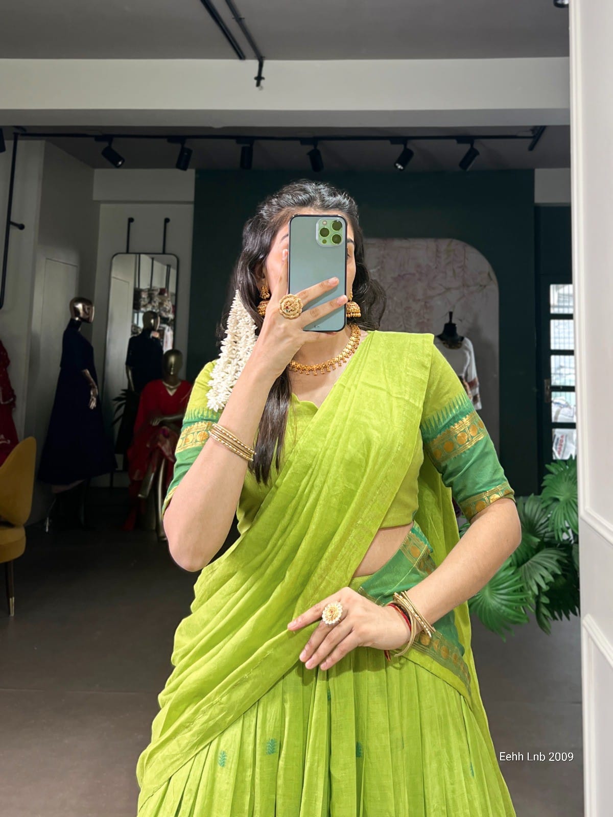 Chanderi half saree 03