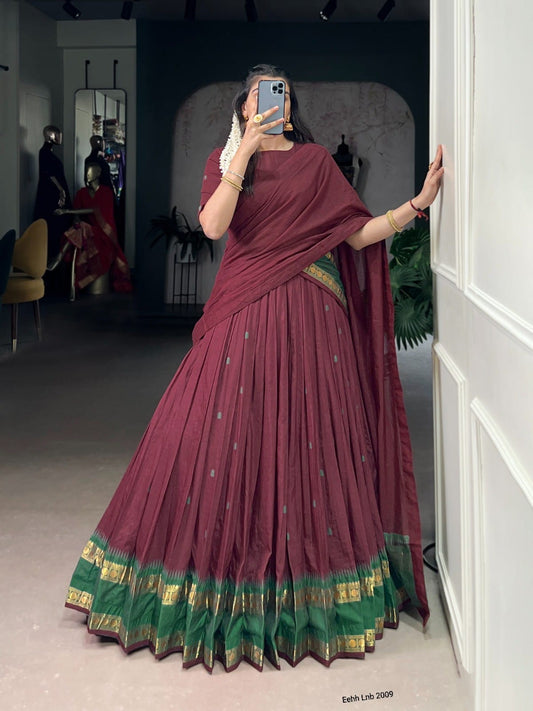 Chanderi half saree 01