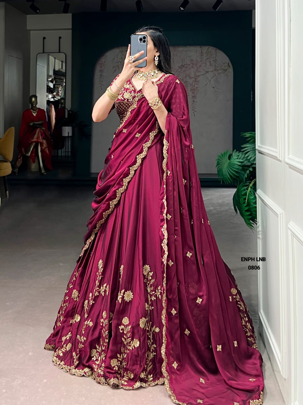 Rangoli silk lehenga