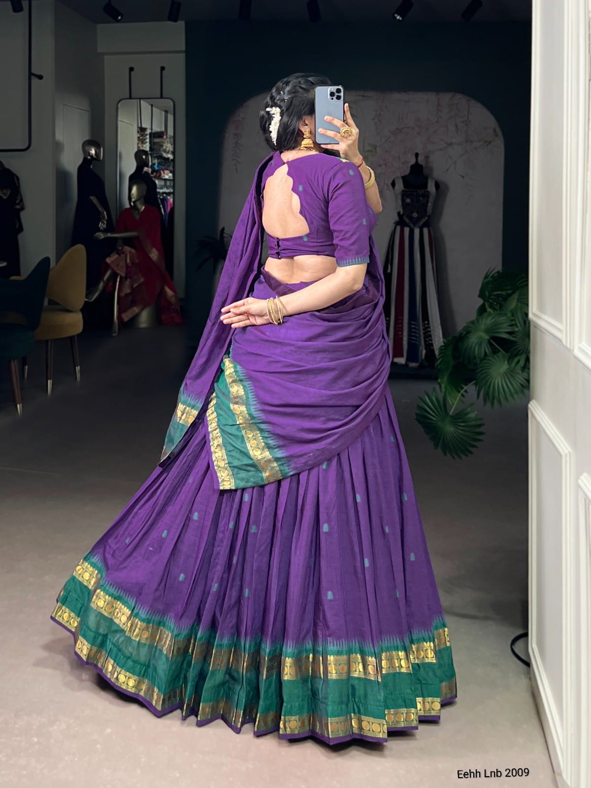 Chanderi half saree 02