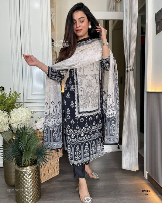 Black and white Kurti - AP Collections