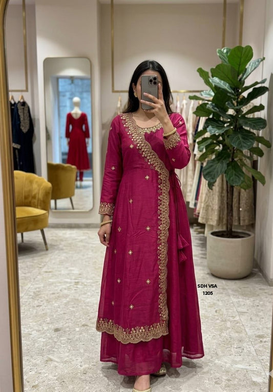 Angrakha-style dress