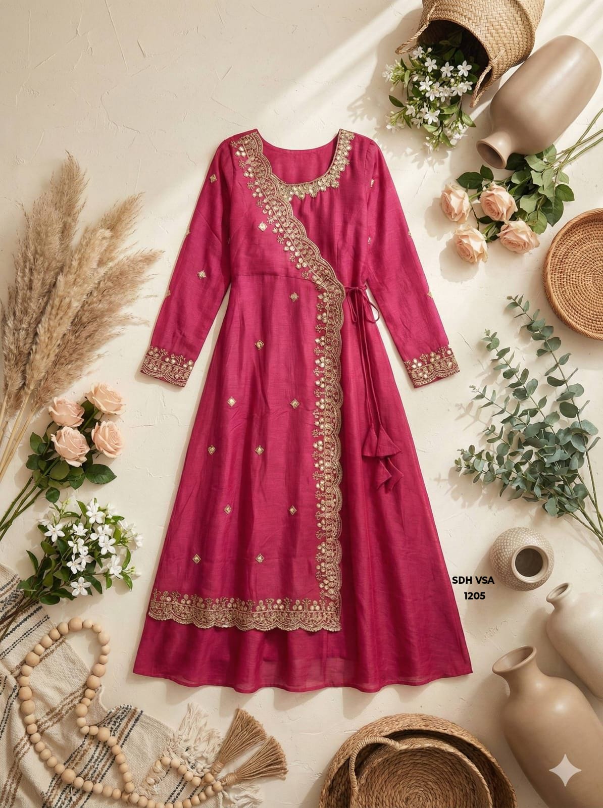 Angrakha-style dress