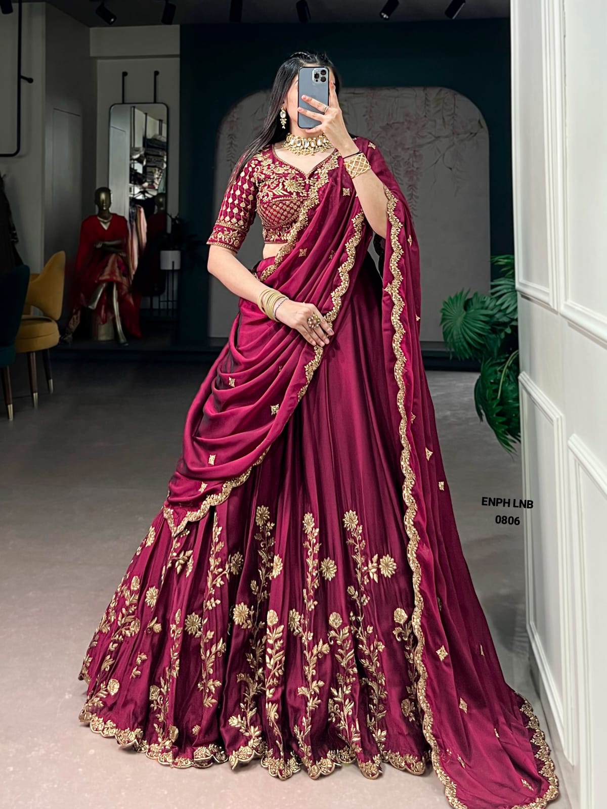 Rangoli silk lehenga